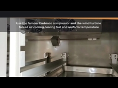 4 portas frigorífico comercial vertical 400x600 bandeja de padaria Ouchscreen Embraco compressor