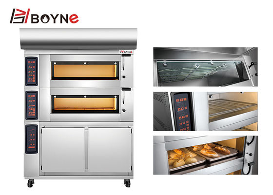 PID Commercial Bakery Kitchen Equipment 2 Layer 4 Trays Electric Oven Plus Proofer