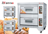 Commercial Industrial Two Deck Four Tray 430 13.2kw Bakery Deck Oven For Bakery