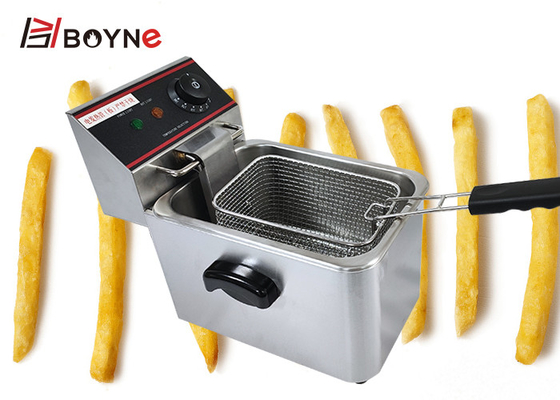 Fast Food Electric Fryer 4L Snack Fryer Stainless Steel Kitchen Equipments