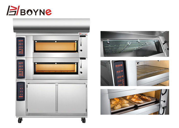PID Commercial Bakery Kitchen Equipment 2 Layer 4 Trays Electric Oven Plus Proofer